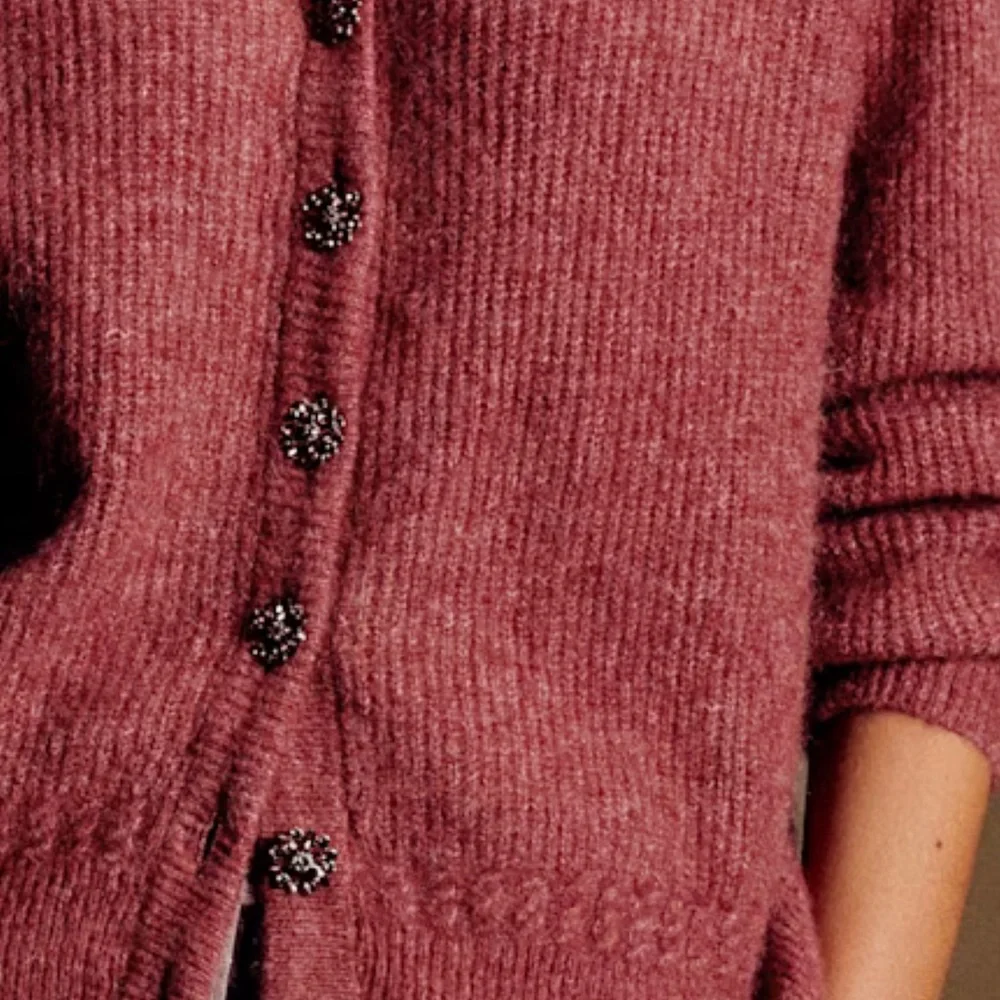 Sezane OTHELLO CARDIGAN sweater rosewood XXS / New with tag - Picture 2 of 10